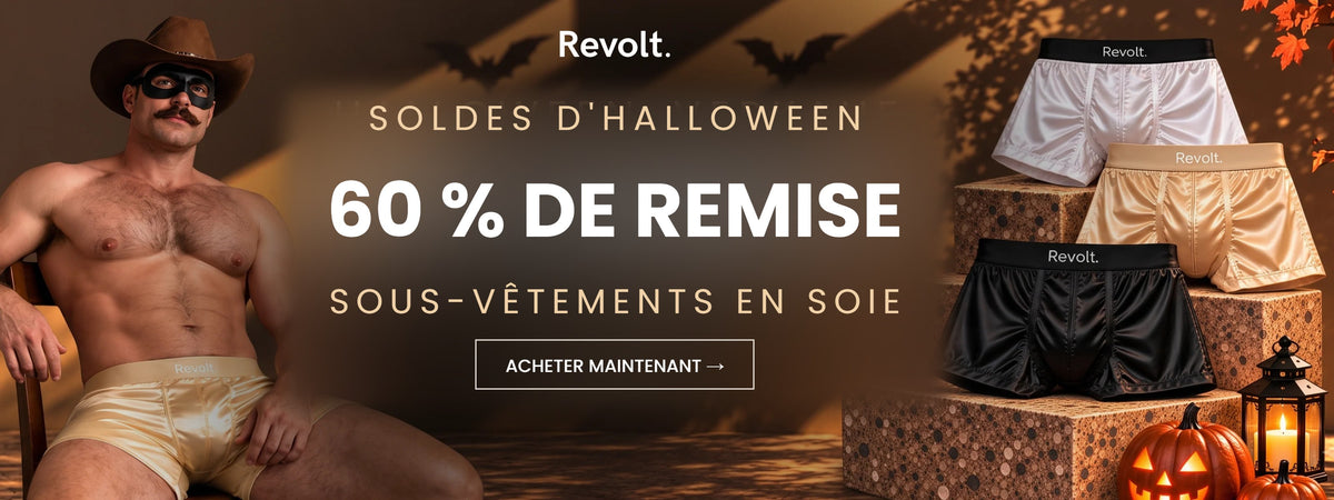 Soldes d'Halloween : -60 % sur les sous-vêtements en soie Revolt